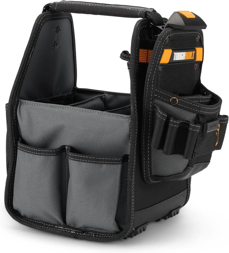 ToughBuilt 8-Inch Tote with Universal Pouch and ClipTech - 31 Pockets, Rivet Reinforcement, and Heavy-Duty Hammer Loop - Image 3